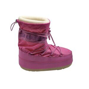Steve Madden Mav Faux‎ Fur Lined Platform Booties Pink Womens Cold Weather NWOB